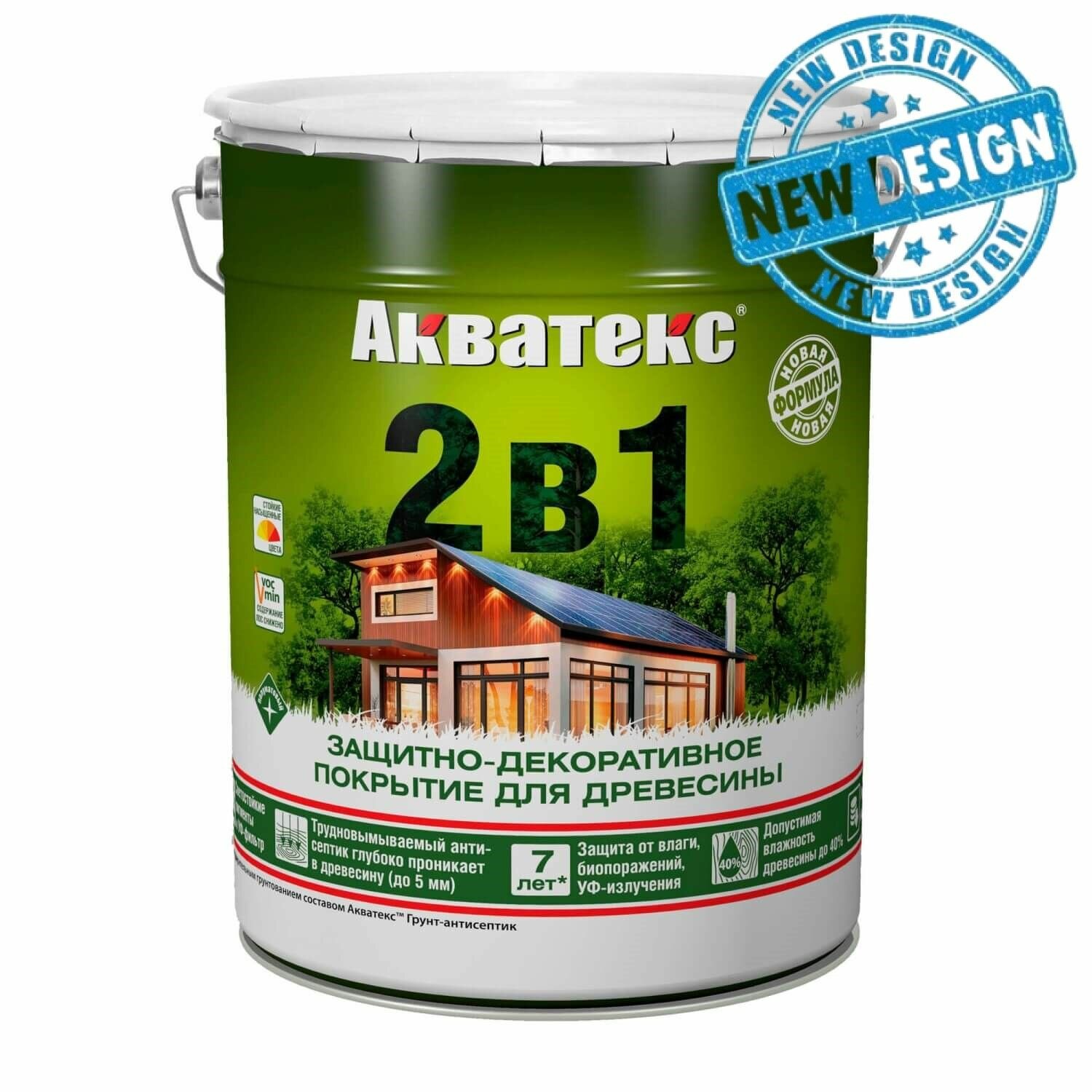 Защитно-декоративное покрытие для древесины Акватекс 2 в 1 (20л) махагон