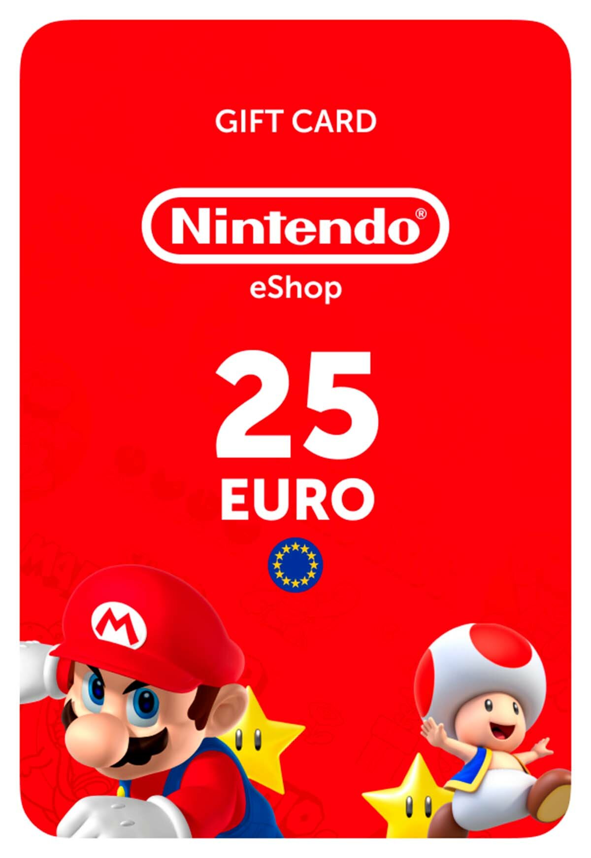 Карта пополнения Nintendo eShop Европа 25 EUR (Nintendo eShop; Nintendo Switch, Wii U; Регион активации Европа)