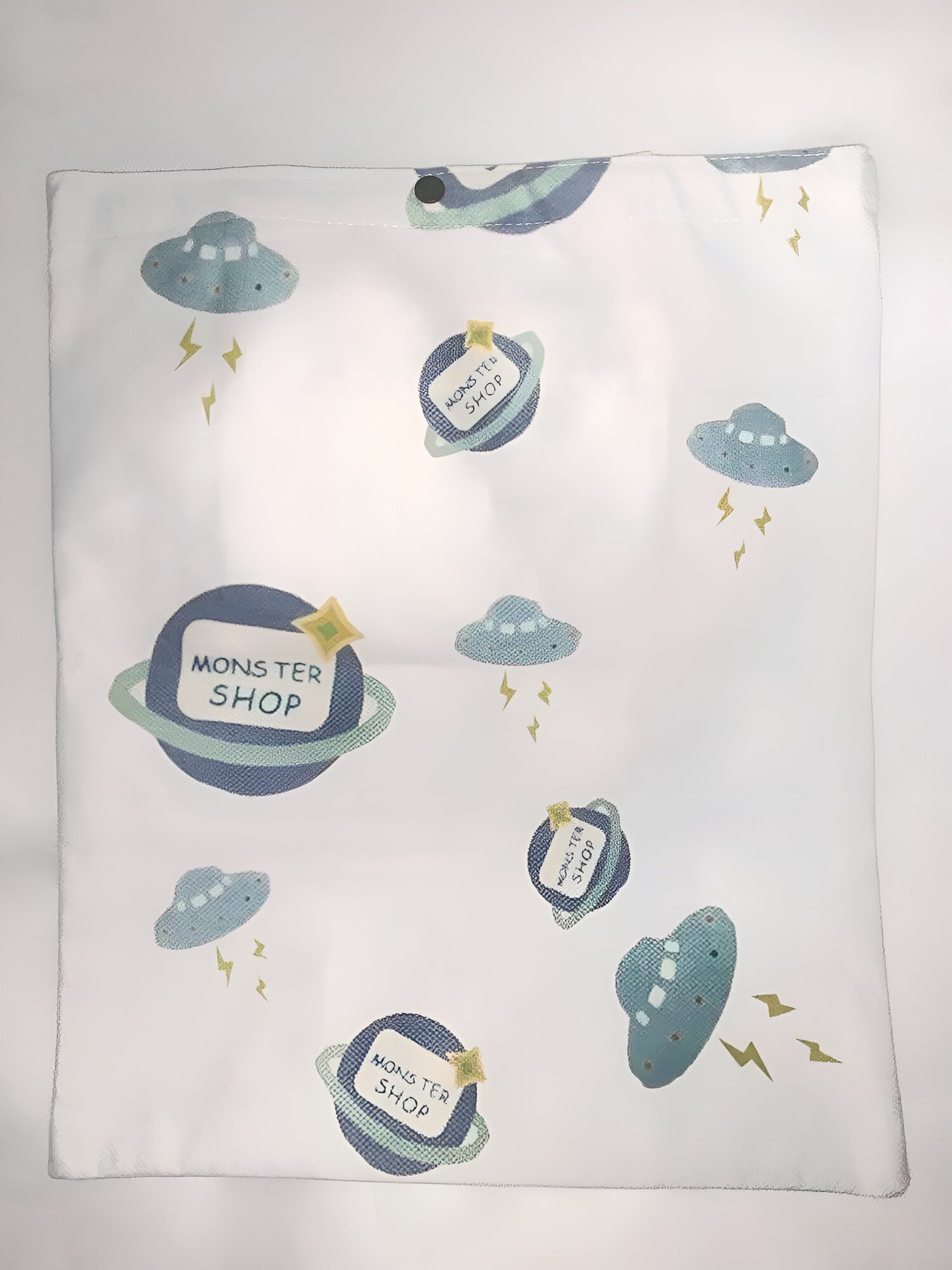 Сумка шоппер , фактура гладкая, голубой — фото 1