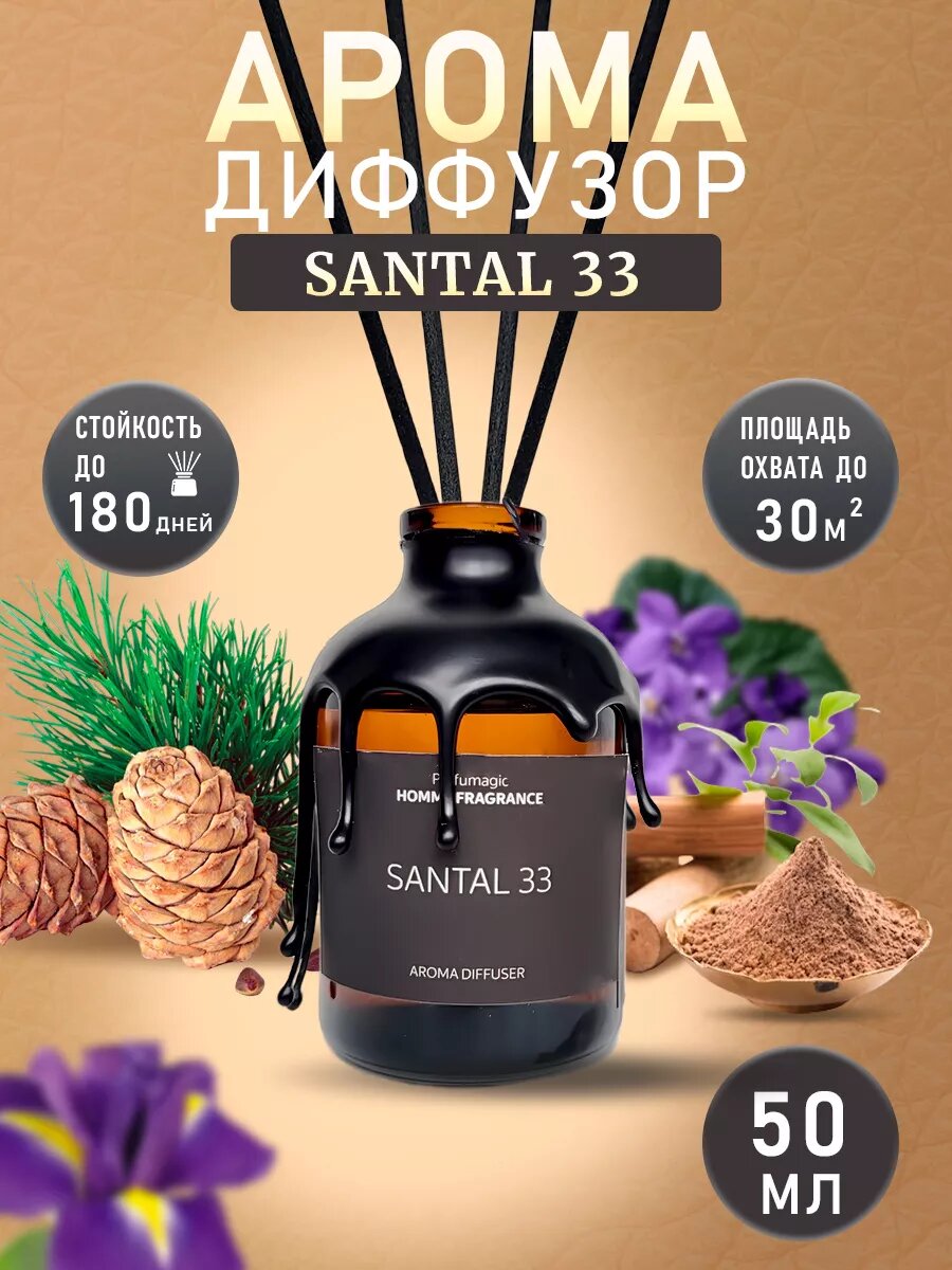 Ароматический Диффузор фирменный с ароматом Santal 33 50мл