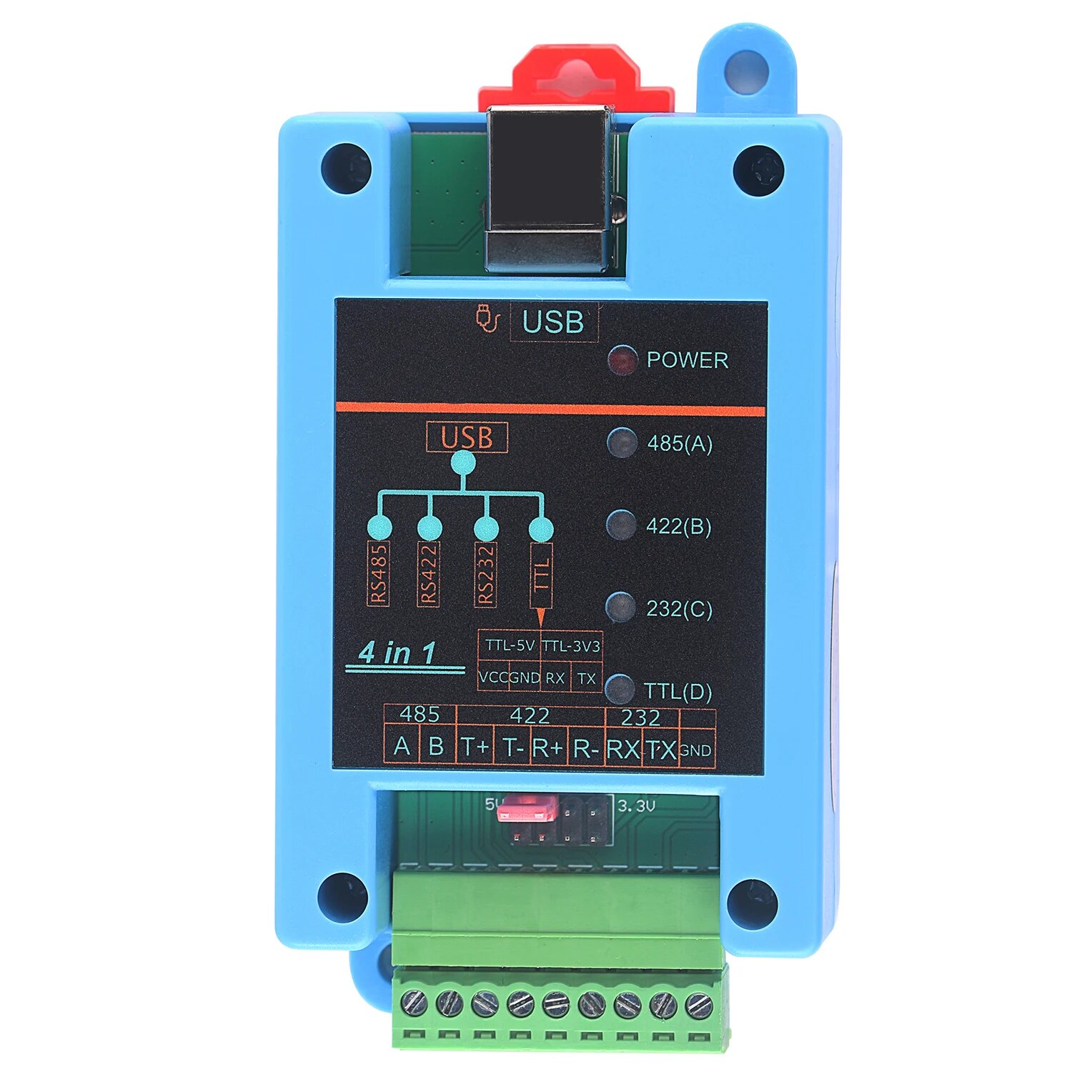 USB преобразователь 4 в 1 RS232 RS485 RS422 TTL
