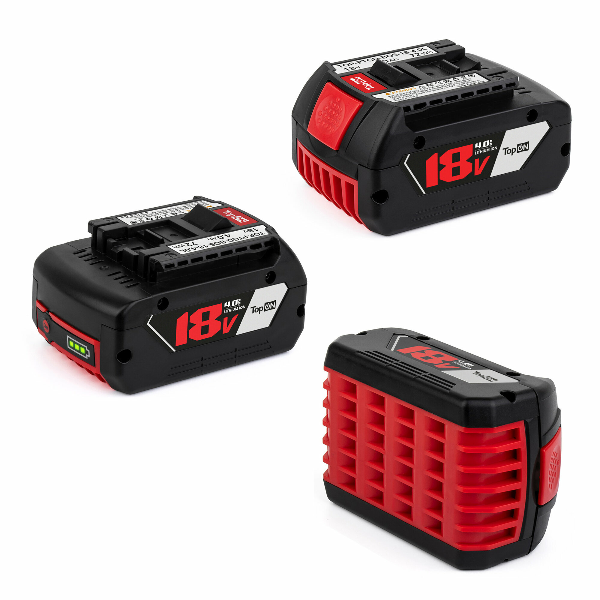 Аккумулятор для Bosch 18V 4.0Ah (Li-Ion). PN: BAT609 BAT618 2607336092 2 607 336 091