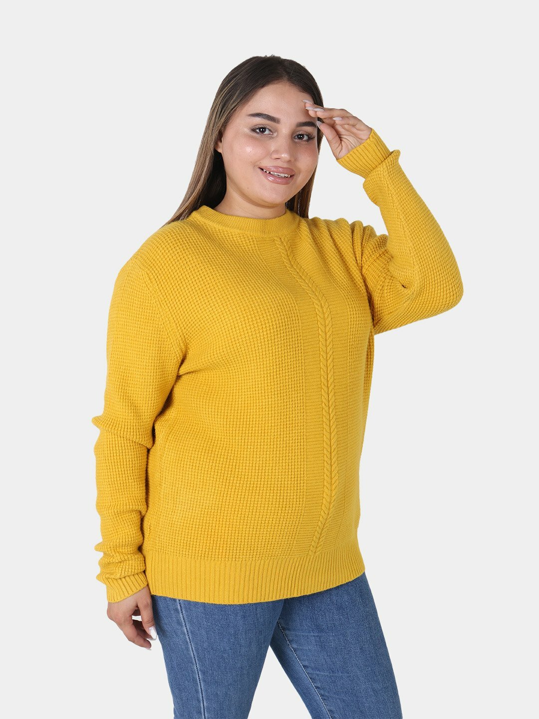 Джемпер , размер One Size, светло-оранжевый — фото 1