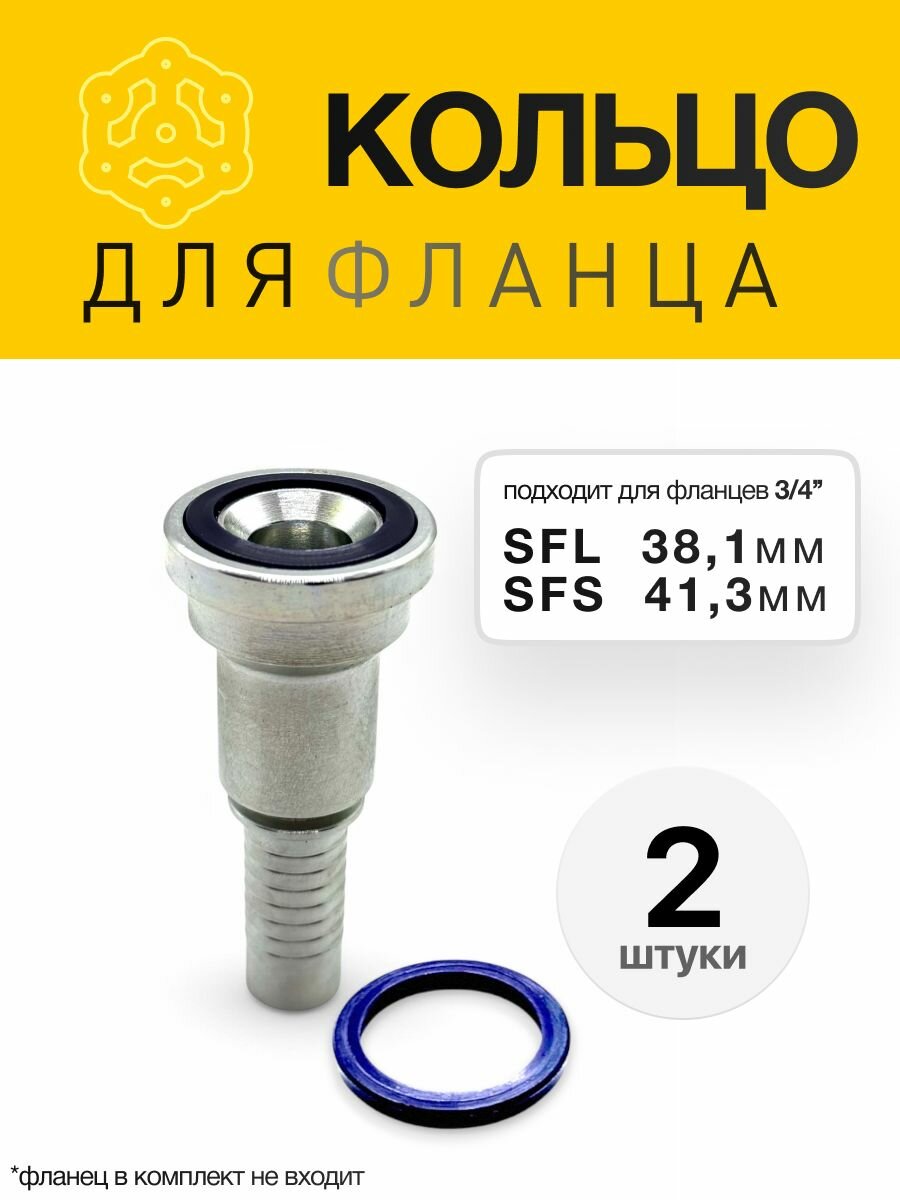 Кольцо уплотнительное PU под фланец SFL/SFS D 38.1/41.3 (3/4") (2шт)
