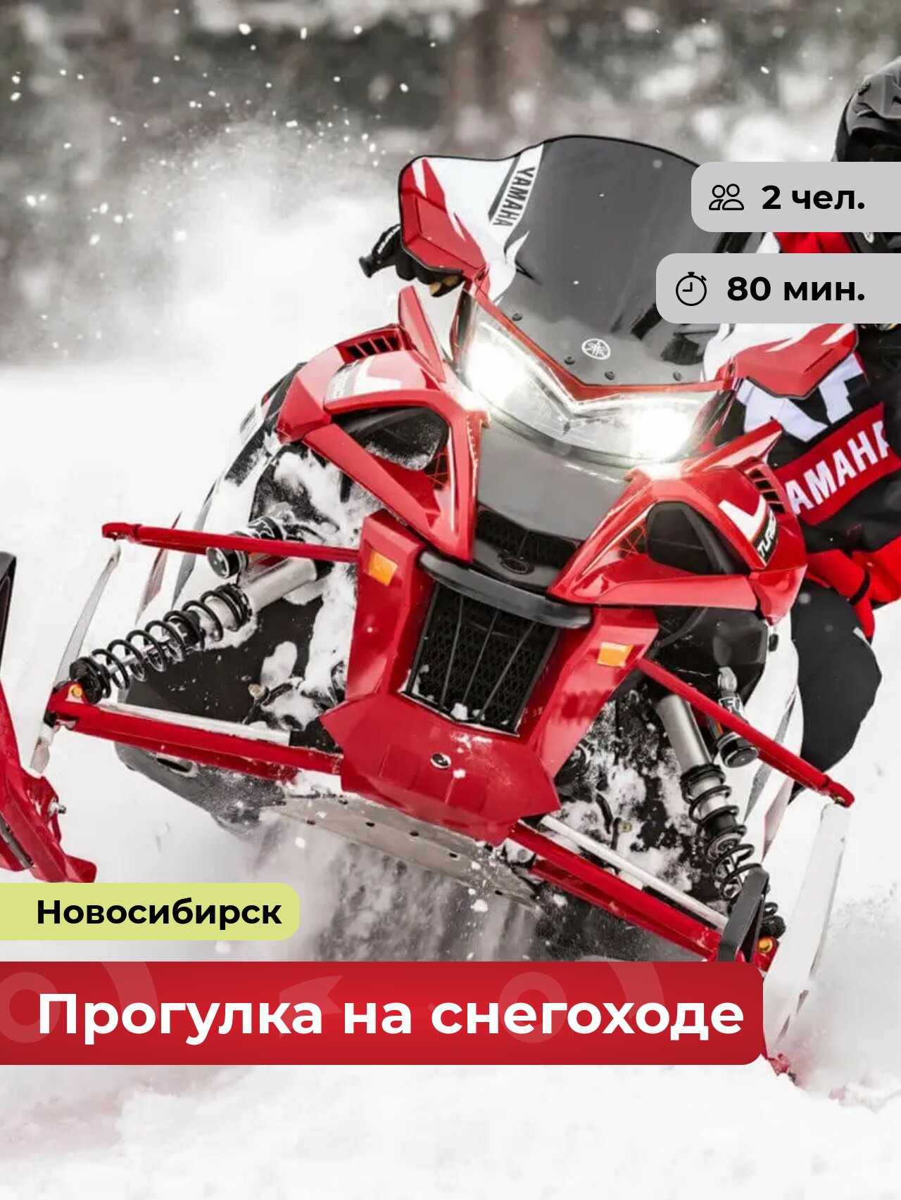 Подарочный сертификат bonodono Прогулка на снегоходе «По сугробам. » г. Новосибирск