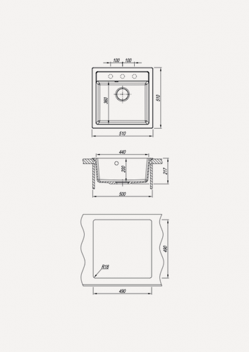 Изображение товара Мойка Florentina Липси 510 грей 20.450. C0510.305