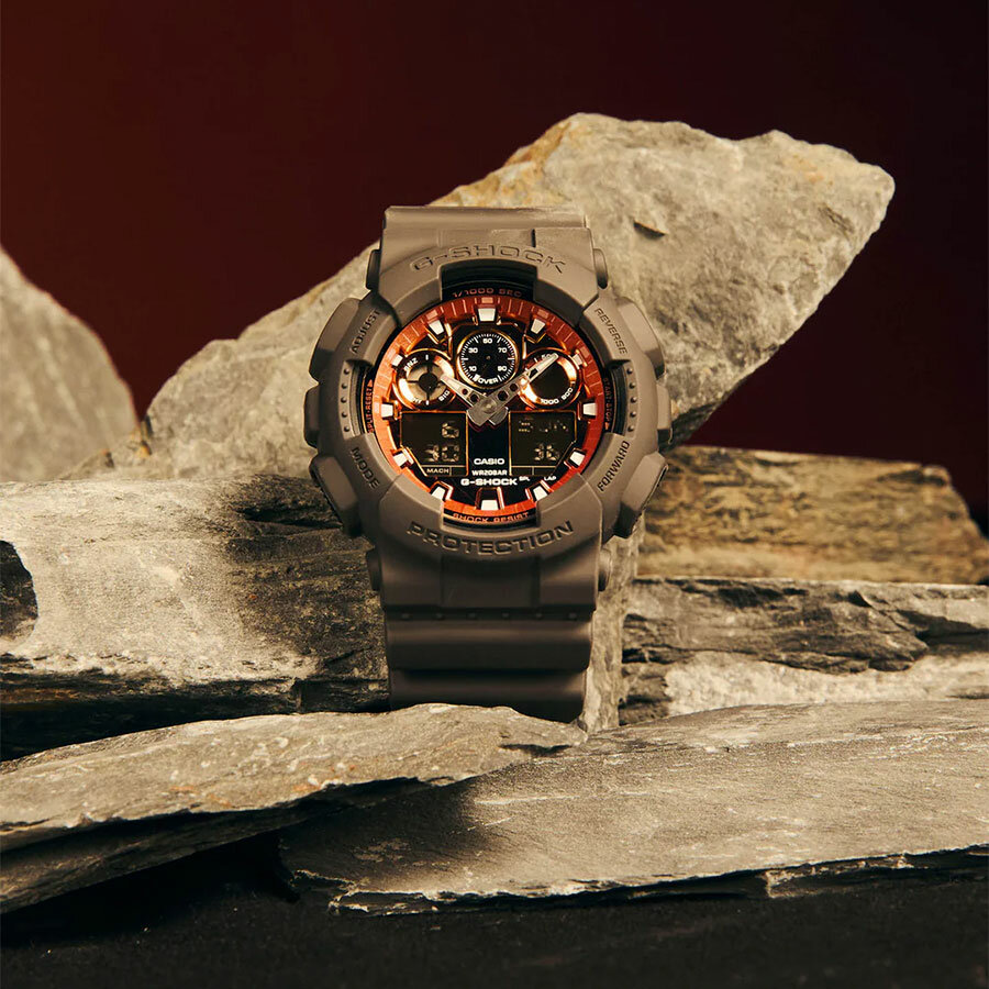 Наручные часы CASIO G-Shock, оранжевый, серый — фото 1