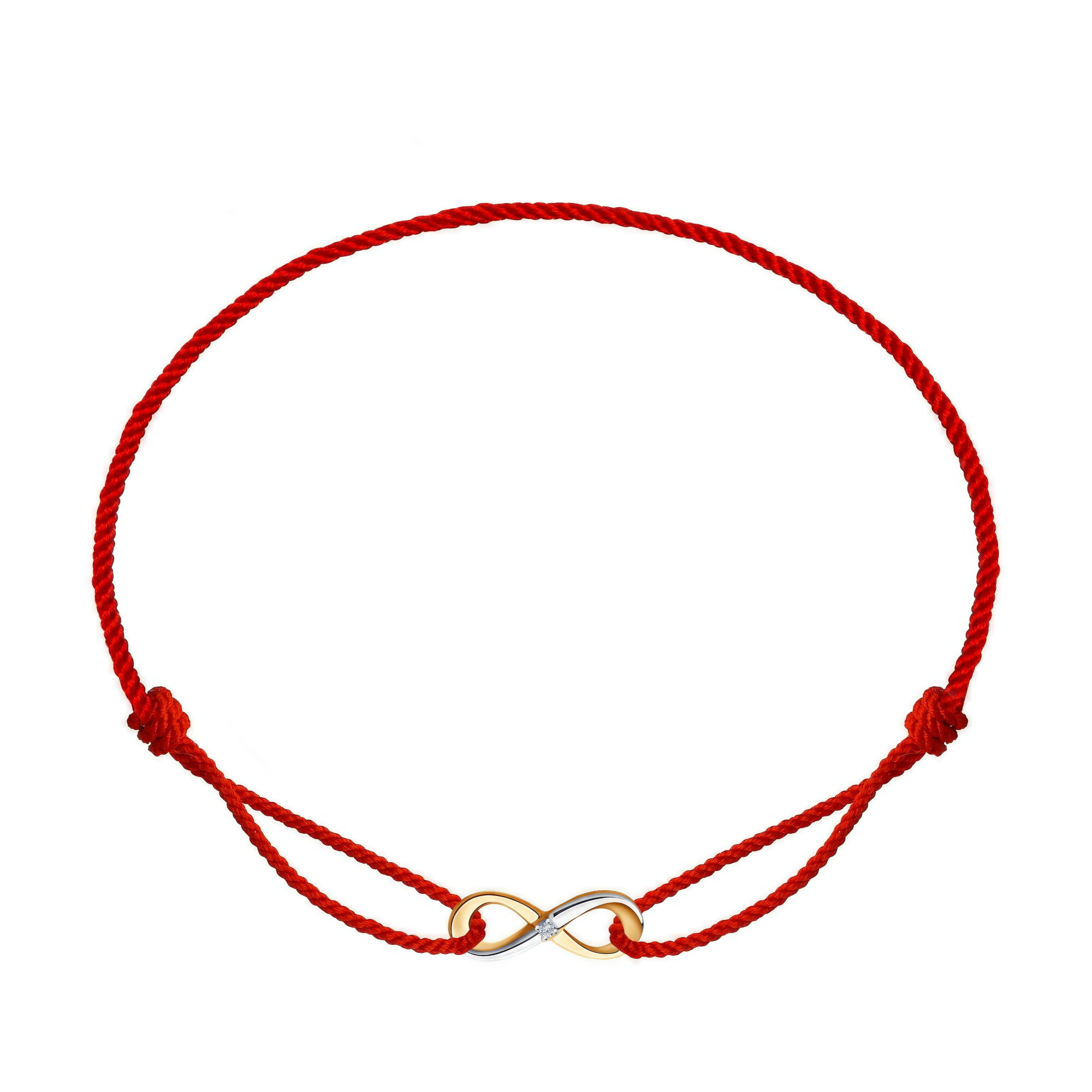 Браслет-нить Diamant online, красное золото, 585 проба, бриллиант