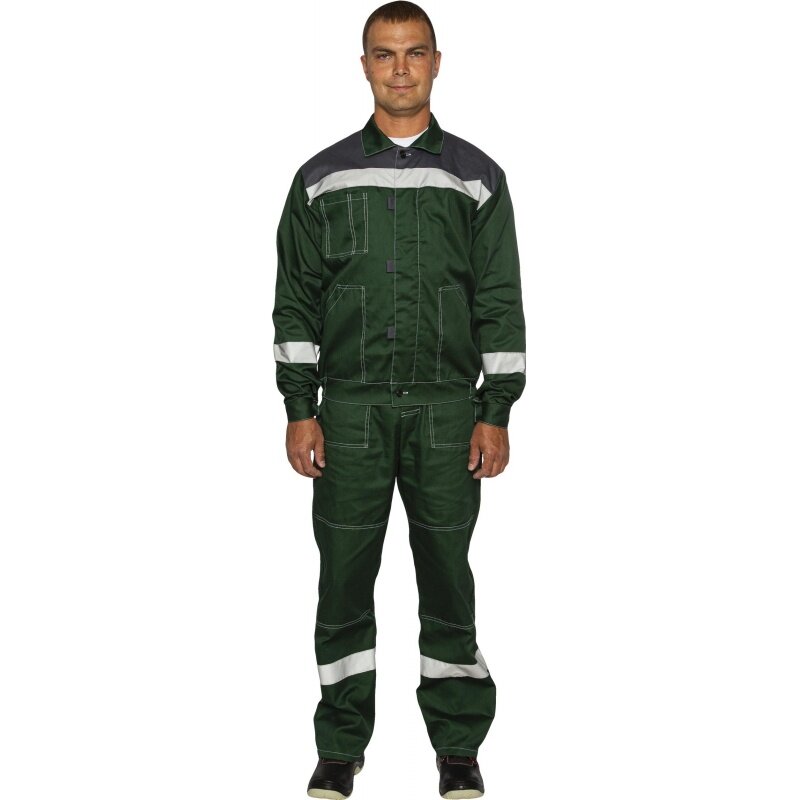Костюм рабочий КНР летний мужской л20-КПК зеленый серый размер 48-50 рост 182-188 см (л20-КПК муж зел/сер)