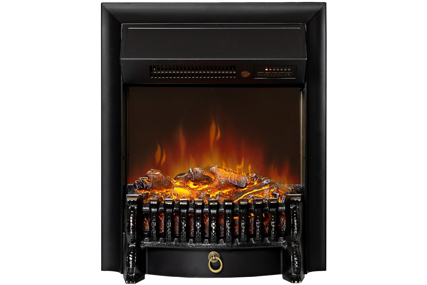 Электрокамин Royal Flame Fobos встраиваемый эффект живого огня золотистый 2.0 кВт