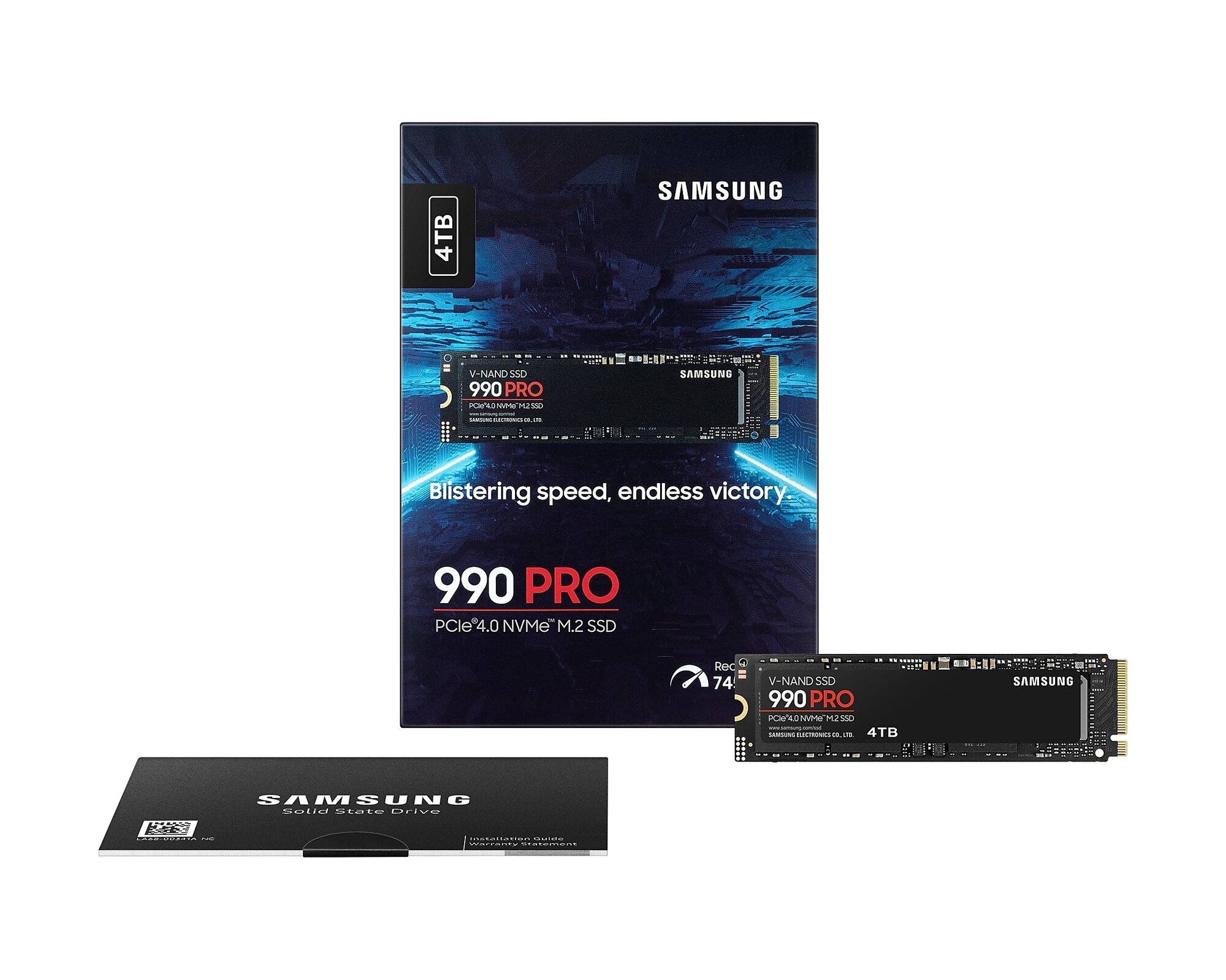 Внутренний SSD диск SAMSUNG 990 PRO 4000GB, M.2 (MZ-V9P4T0CW), Бесплатный подарок PS4 Game CD Steuar BLADE