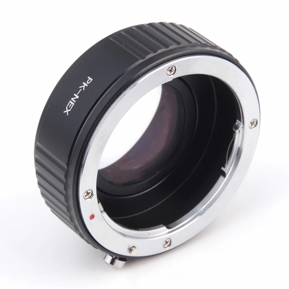 Адаптер фокусного редуктора Pixco Speed Booster для зеркальных объективов Pentax K Mount (PK) с креплением Sony E NEX