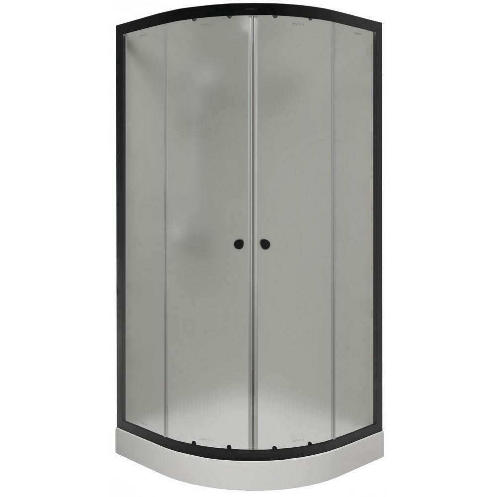 Душевой уголок Parly 80x80 ZF81B профиль Черный стекло матовое