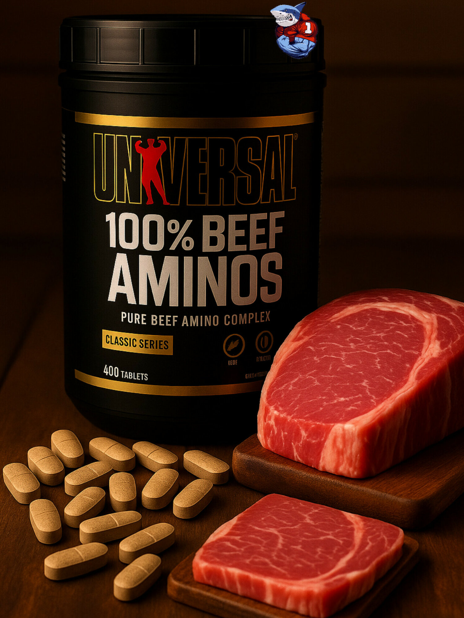 Beef Aminos от Universal Nutrition 400 таблеток аминокислоты говядины.