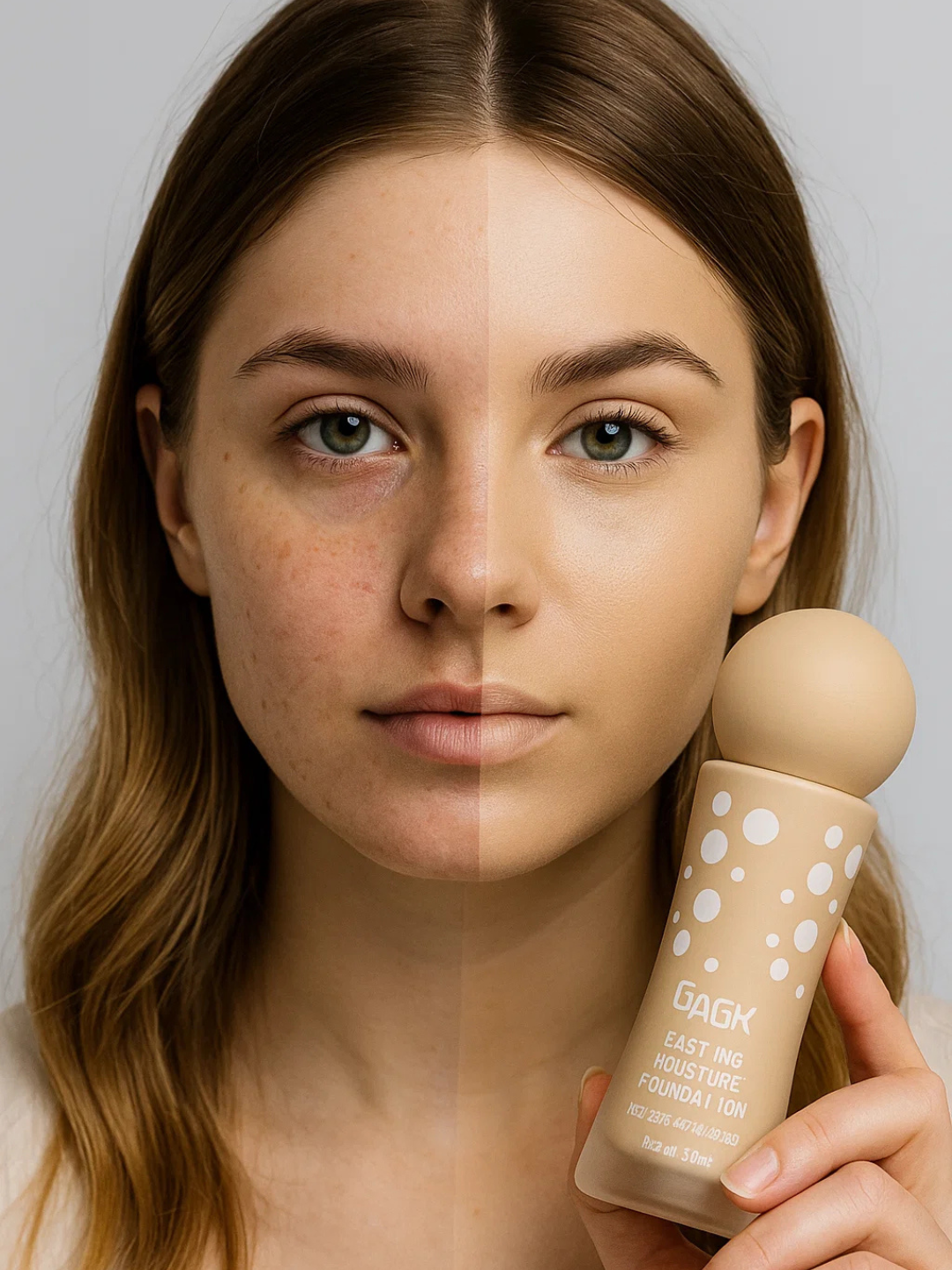 Тональный крем Savdo GAGK Liquid, увлажняющий, с дозатором, легкий, бежевый