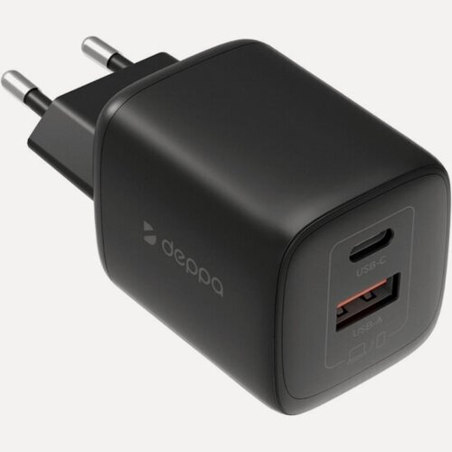 Изображение товара Сетевое зарядное устройство Deppa 45Вт, USB-C/USB-A, GaN, черный (11478)