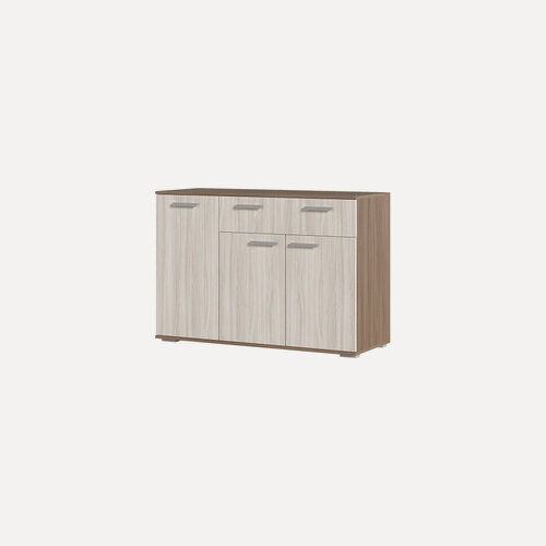 Изображение товара Комод для одежды в спальню К-4 120,0х83,0х46,0 см, шимо темный/шимо светлый