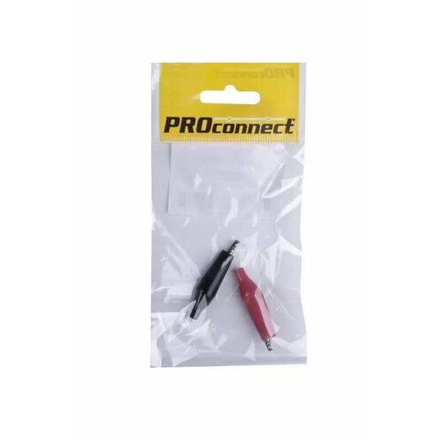 Зажим крокодил в изоляторе proconnect 16-0002-9 5А 46мм 2шт 94₽