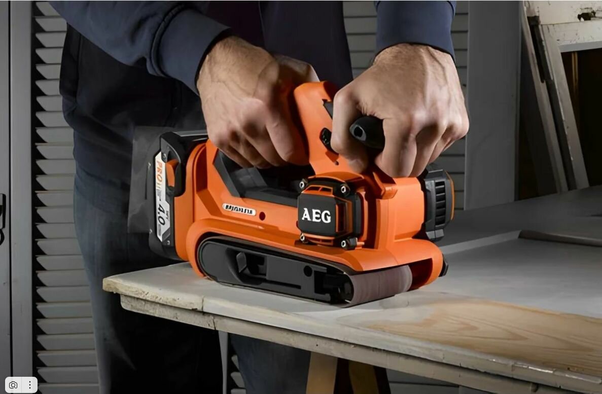 Изображение Бесщеточная ленточная шлифмашина AEG BHBS18-75BL-0 4935459582 без аккумулятора
