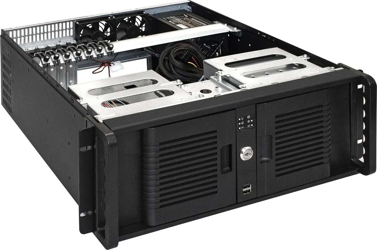 Корпус серверный 4U Exegate EX293246RUS RM 19", глубина 480, БП 1100RADS, USB - фото №4