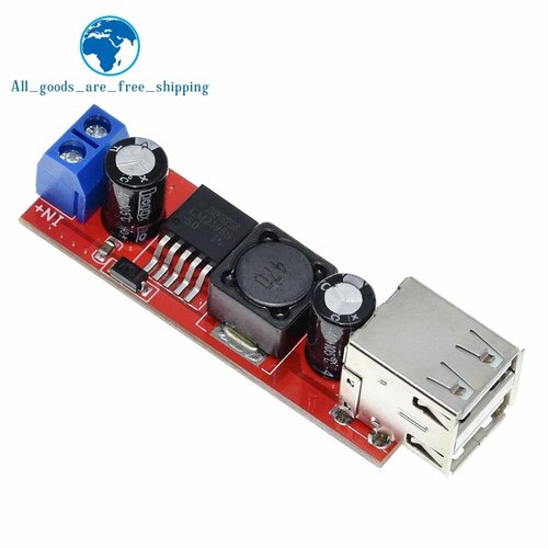 TZT DC-DC понижающий преобразователь 5V 3A Dual USB