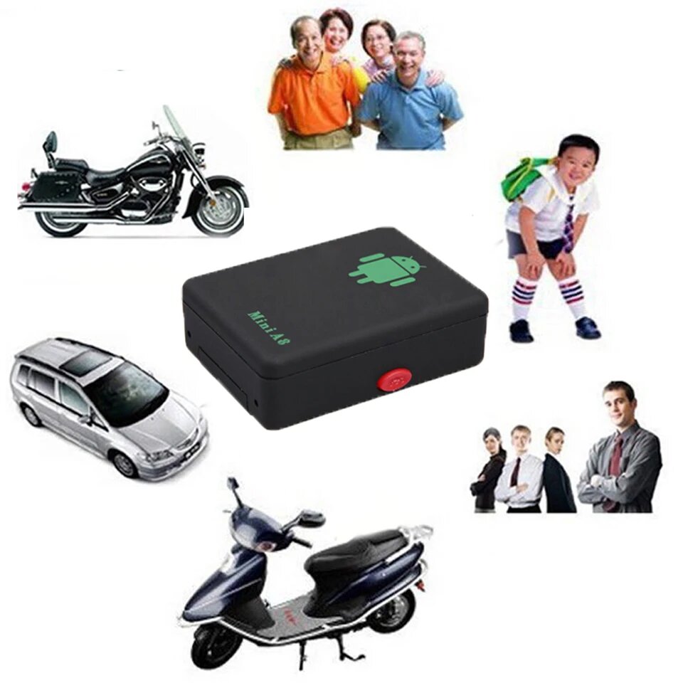 Устройство слежения Mini A8 в реальном времени LBS Tracker Global GSM GPRS LBS с кнопкой SOS для автомобилей, детей, пожилых домашних животных, локатор Finder — фото 1