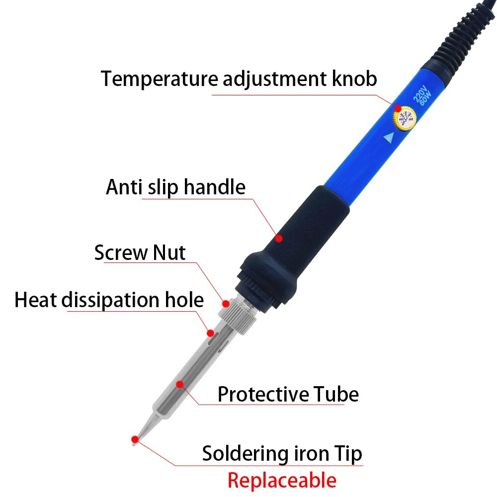 Электрические Паяльники Электрический паяльник 220В/110В, KIT 8, 220V EU Plug Version
