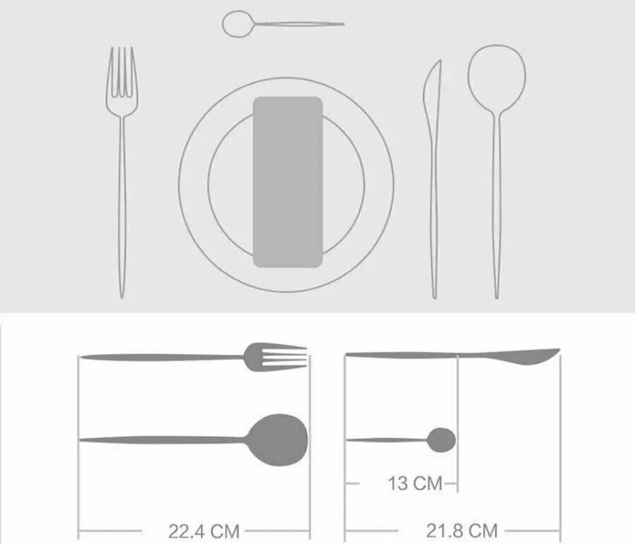 Картинки Набор столовых приборов Maison Maxx Stainless Steel Modern Flatware Set (4 предмета), серебристый, CN