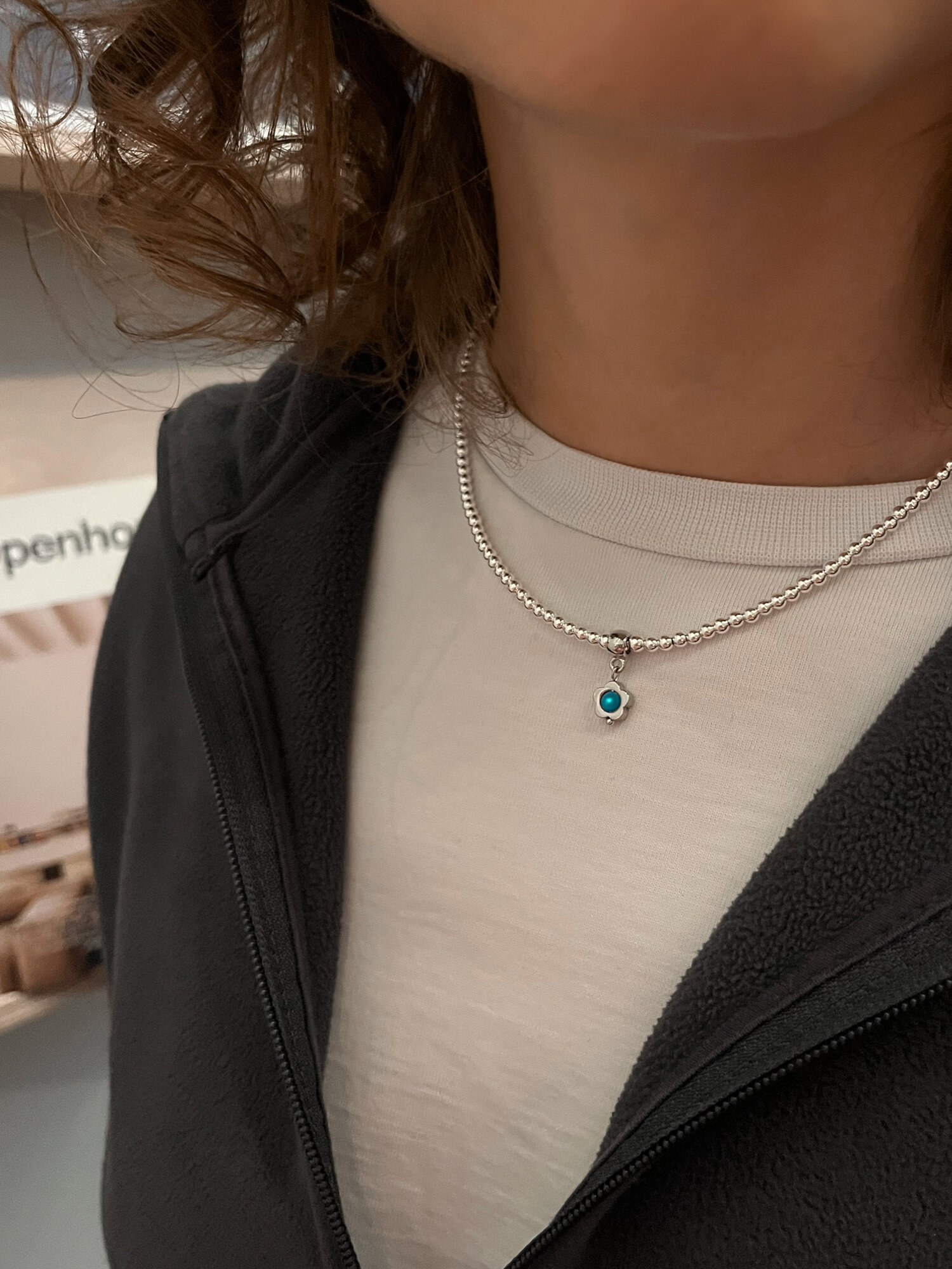 Чокер Oh Mary Did, гематит, жемчуг Swarovski синтетический, длина 37 см, розовый — фото 1