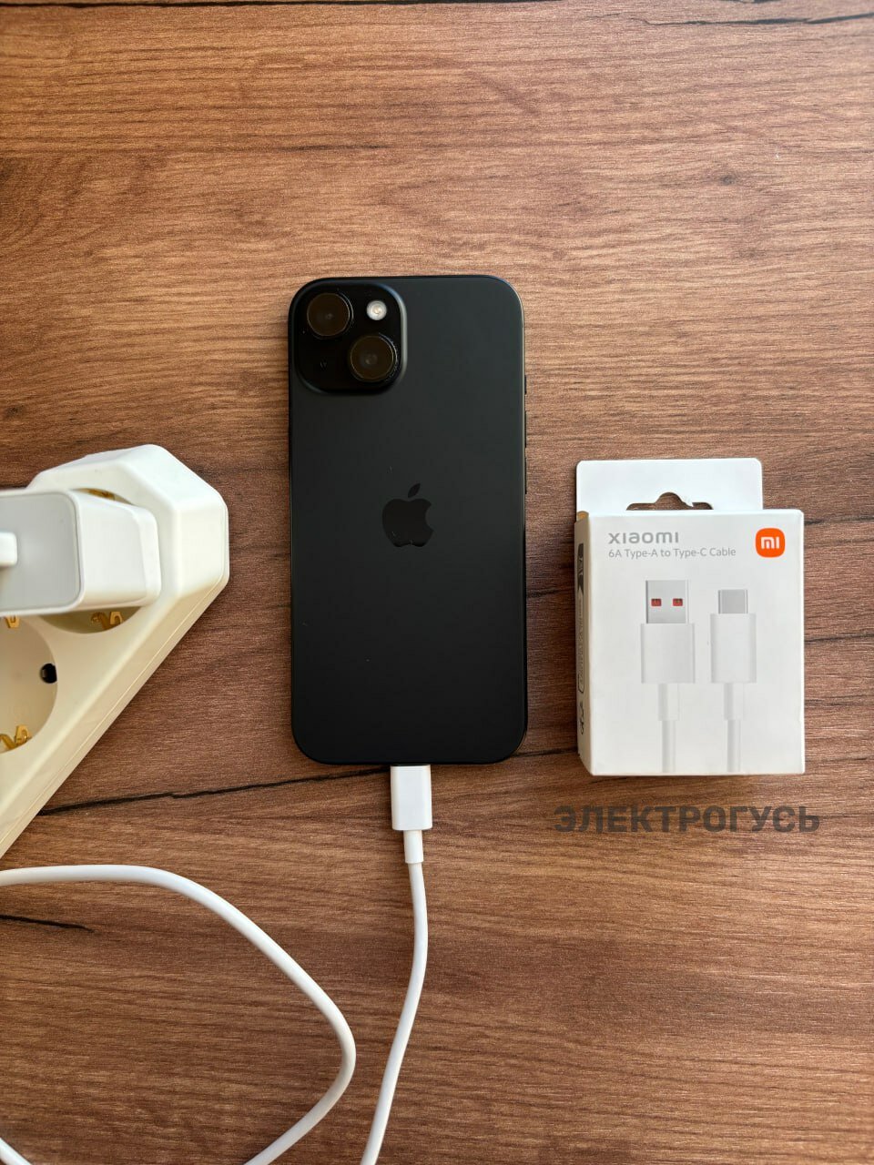 Кабель Xiaomi, USB Type-A/Type-C, 6А, быстрая зарядка, 1м, белый — фото 1