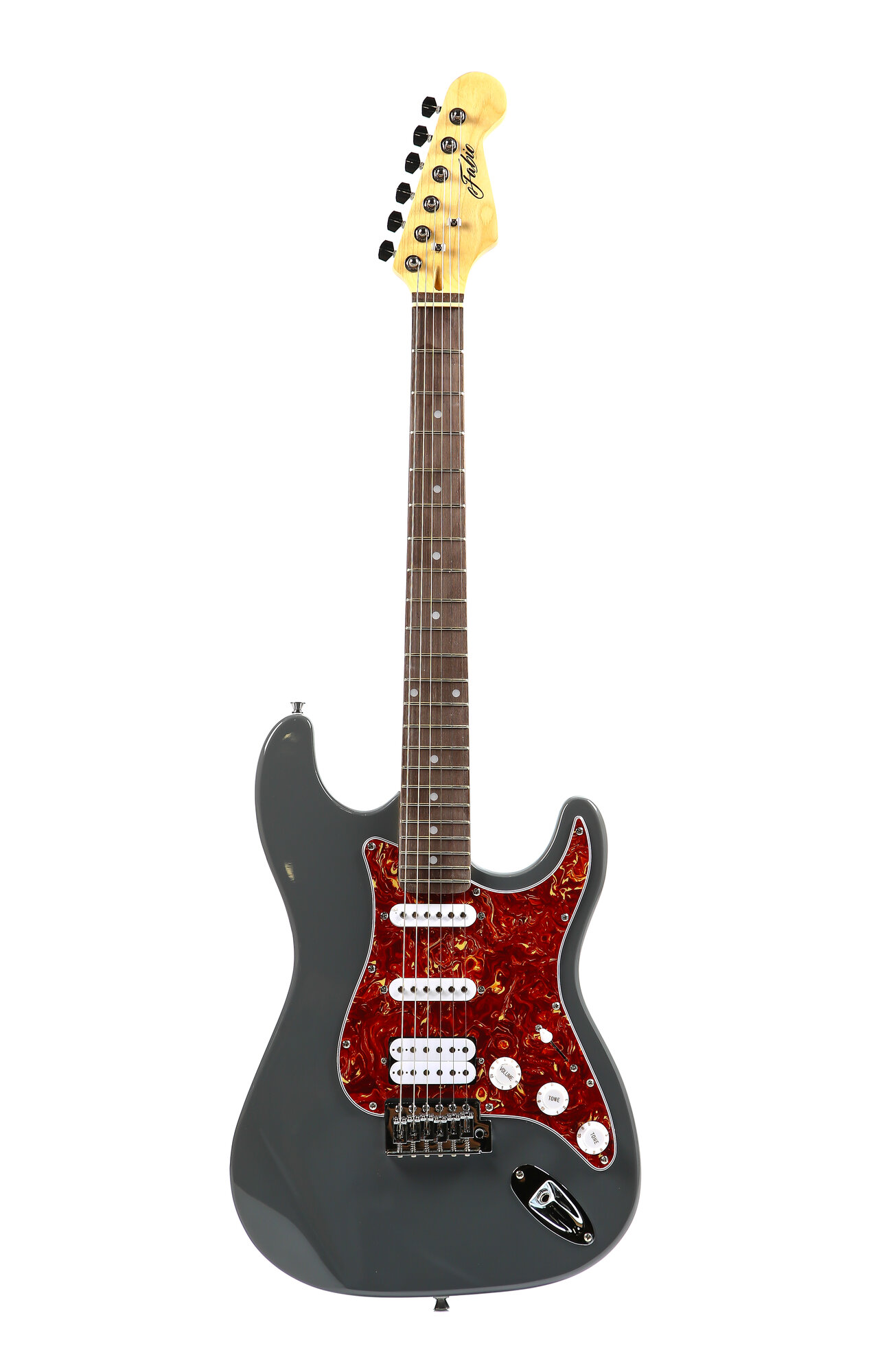 Электрогитара Stratocaster Серая Fabio ST200 MGREY H+S+S, 1V+2T (Электрогитара для начинающих)