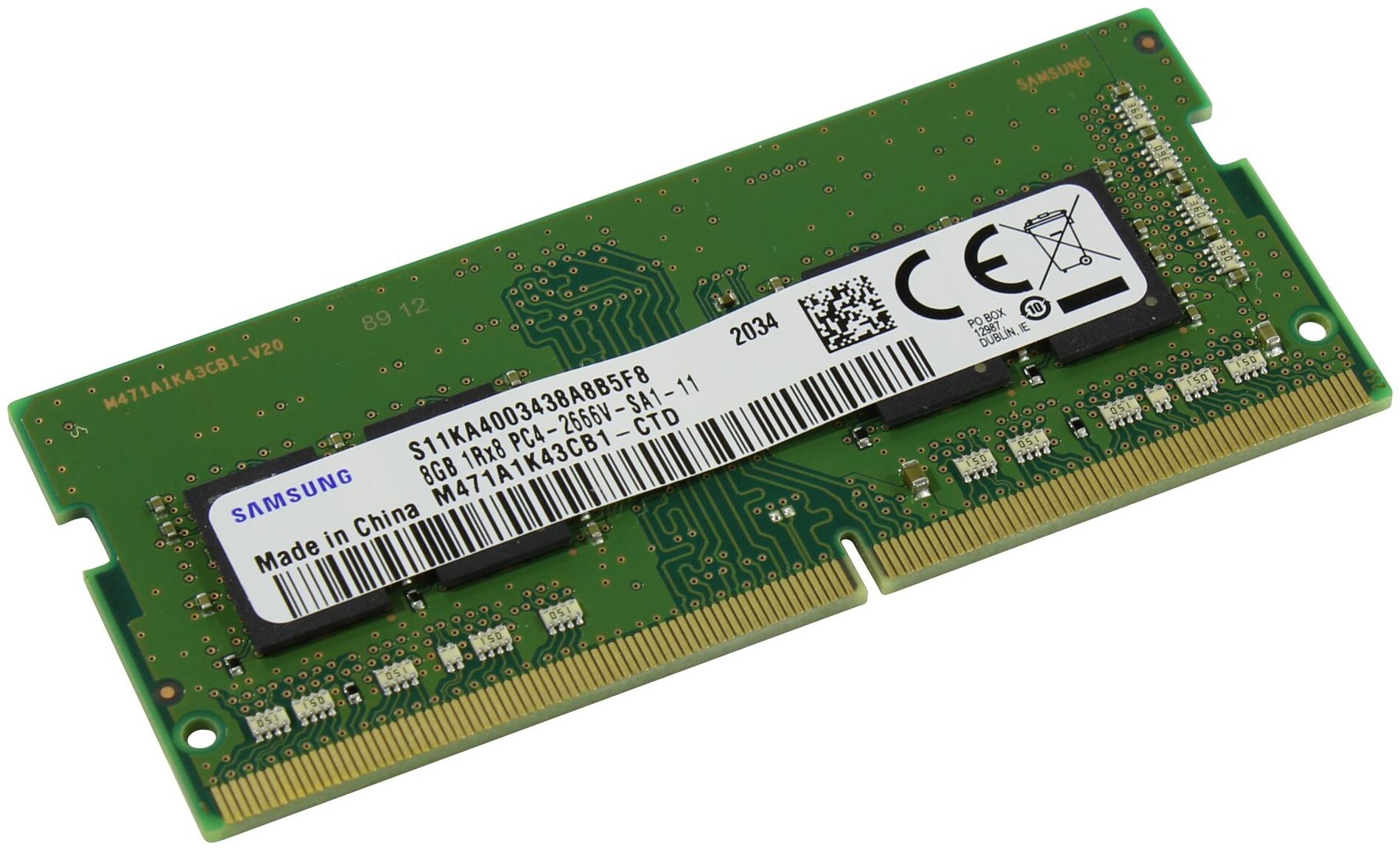 Оперативная память Samsung DDR4 8Gb SO-DIMM (M471A1K43CB1-CTD)
