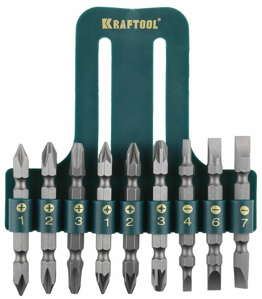Набор двусторонних бит KRAFTOOL KraftMax 9 шт (26060-H10)