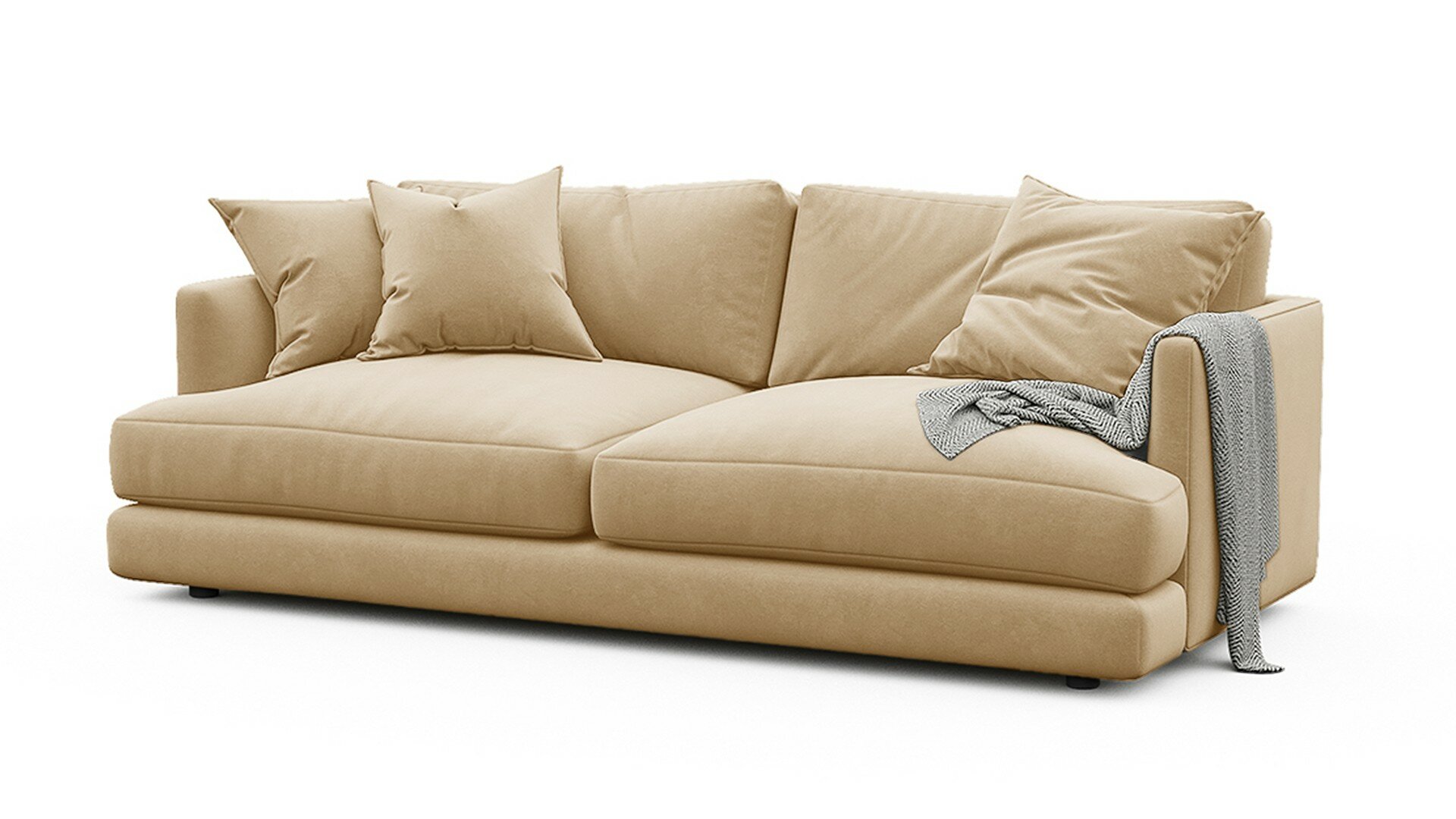 Диван Ибица Velutto 02 Еврокнижка с бельевым ящиком 215x116x93 ФМ мебель