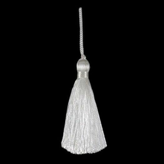 Декоративные кисти PASSAN На шнуре длина 60 мм белые 2 шт