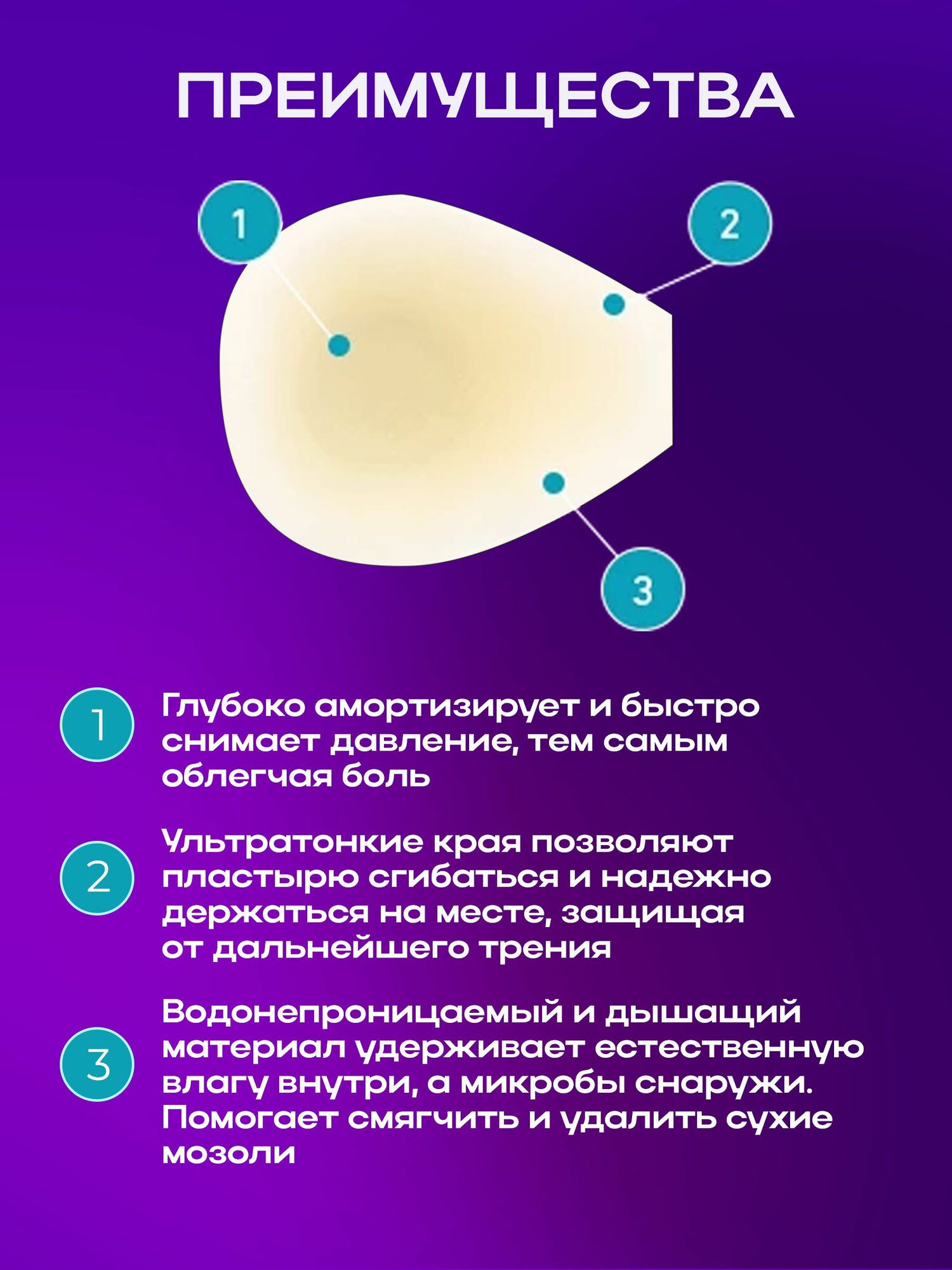 Картинки Мозольный пластырь Compeed от сухих мозолей между пальцами ног, 10 шт.