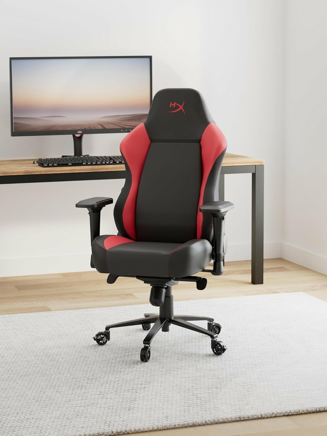 Игровое компьютерное кресло HyperX Ruby, эко-кожа, 4D-подлокотники, газлифт 4,150 кг
