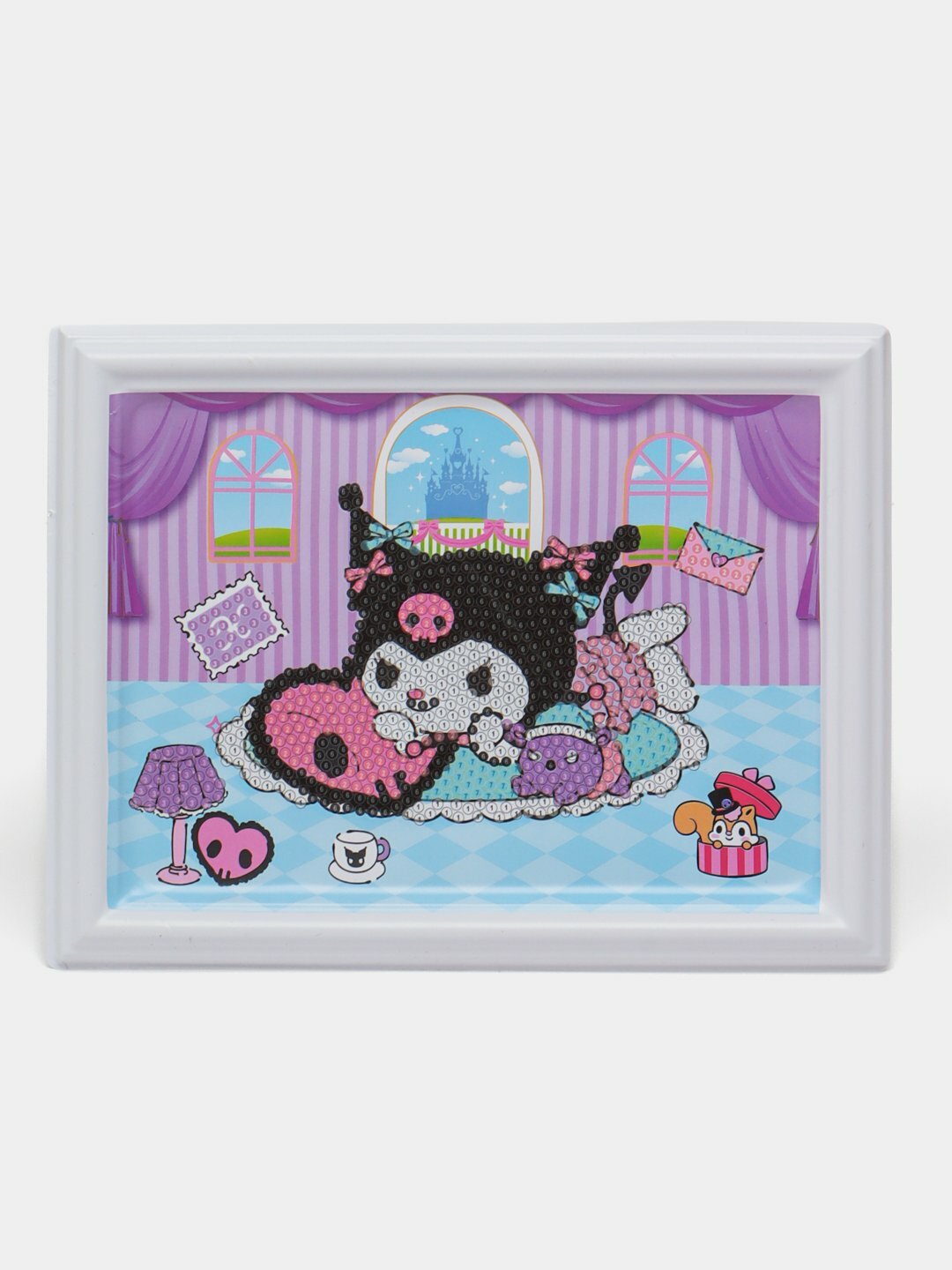 Алмазная мозаика Kuromi Sanrio, размер 22x15 см — яркий и увлекательный процесс создания уникальной картины