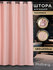 Штора для ванной Ridberg Pink, 180 см x 200 см, текстура лен, роз...