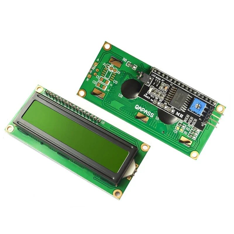 Модуль LCD1602 синего/зеленого цвета для Arduino, Yellow Green I2C
