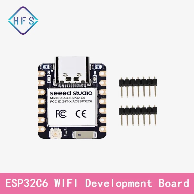 ESP32 ESP32C6 Плата разработки Micro ESP32 с низким энергопотреблением WiFi 6, Bluetooth, совместимая с Zigbee Matter, подходит для sm, ESP32C6