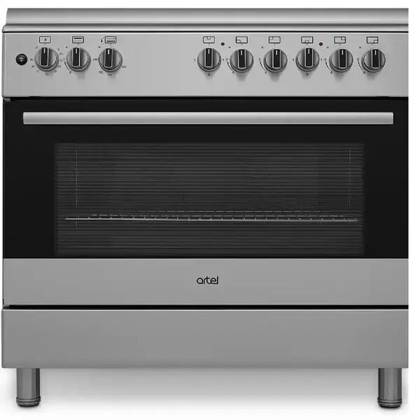 Комбинированная плита Artel Milagro F 90G Inox, 90 см, 60 см, Комбинированная, 4, Нержавеющая сталь