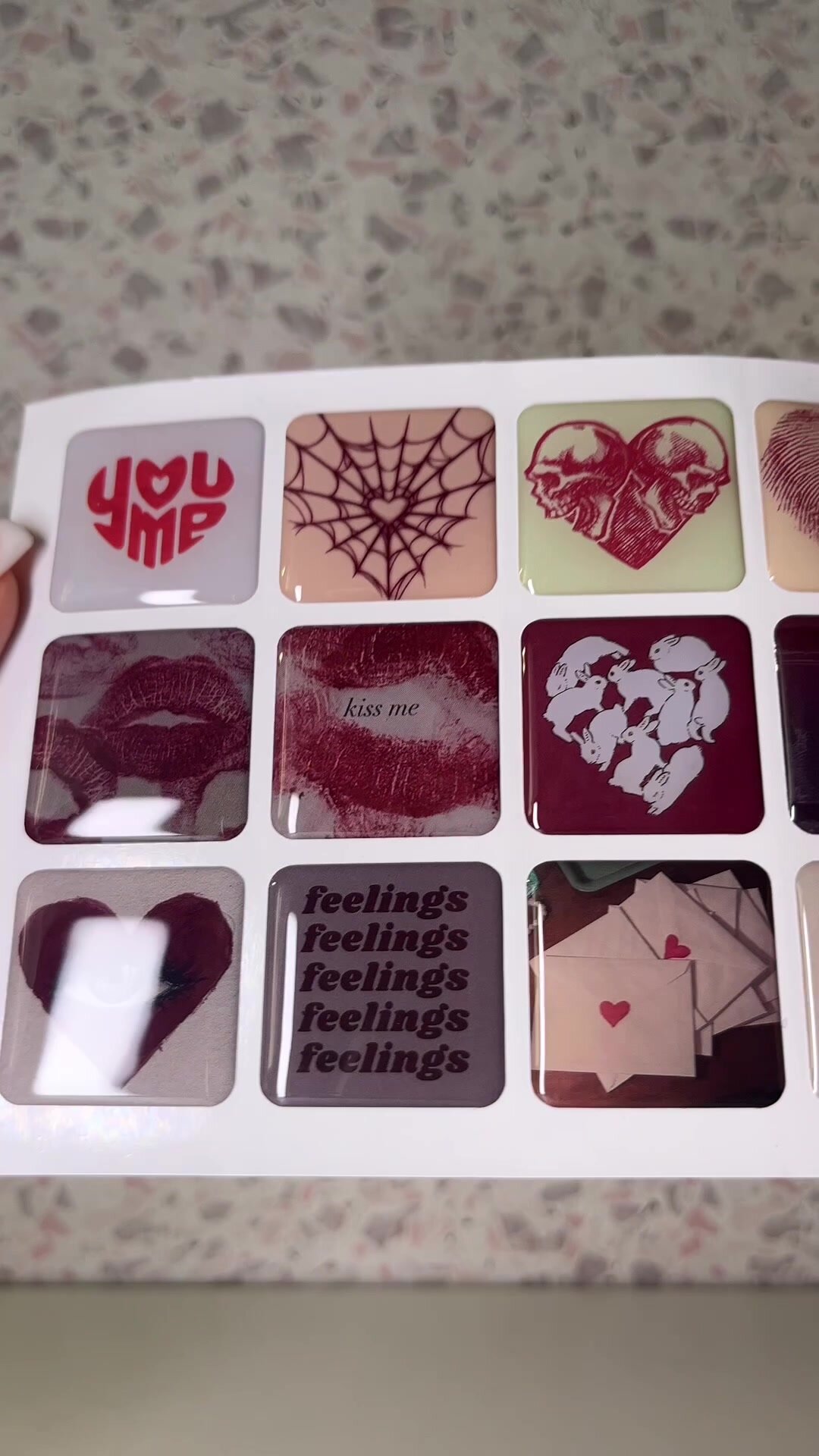 Набор наклеек "3D Сердца", бумага, EVA, винил, 3D эффект, 12 шт — фото 1