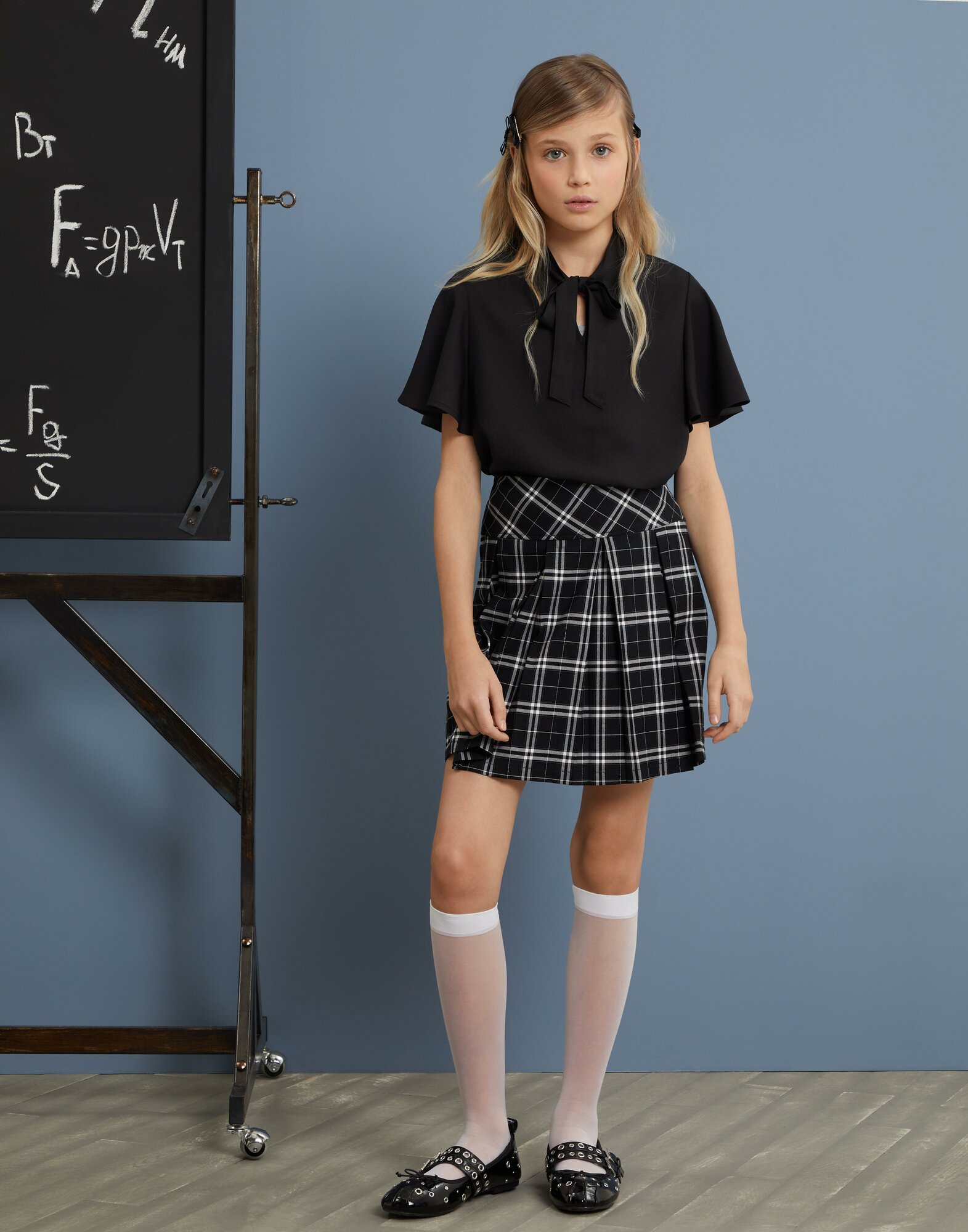 Школьная блуза Gloria Jeans "Школьная коллекция", размер 14+/170 (42), черный
