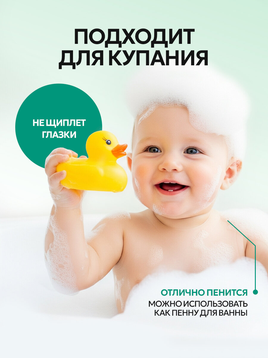 Шампунь Детский Шампунь для всех типов волос Nice by Septivit, детский, с ромашкой, 1 л