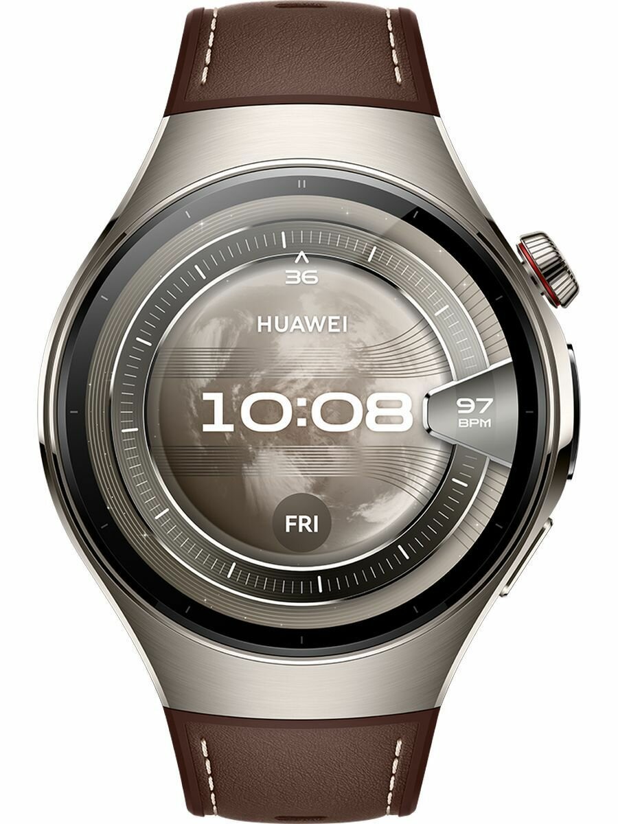 Умные часы Huawei Watch 5 LTE, HarmonyOS, 46 мм, 1.5 дюйм, 46 мм, Коричневые — фото 1