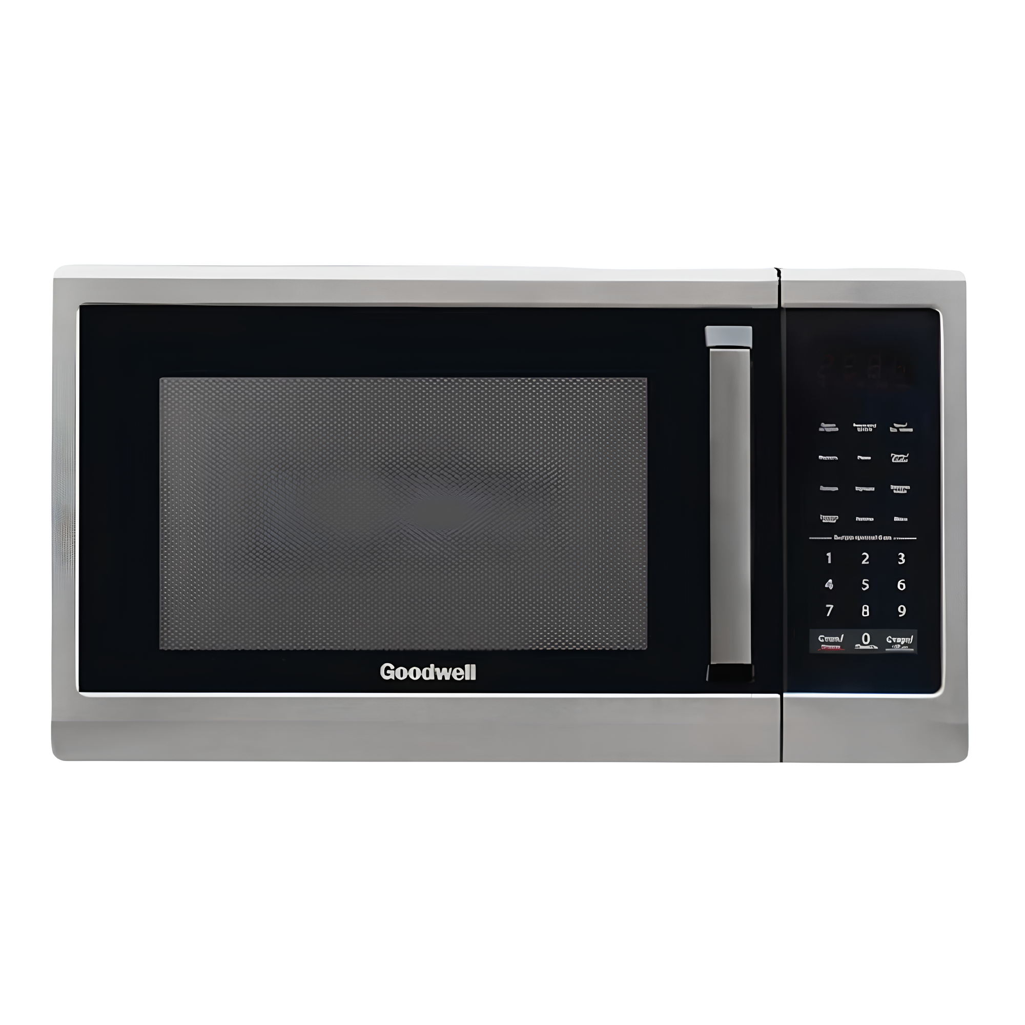 Микроволновая печь GOODWELL GMF 2307BL silver, 20 л, цифровое, Мощность 800 Вт, сенсорные, уровней мощности 5