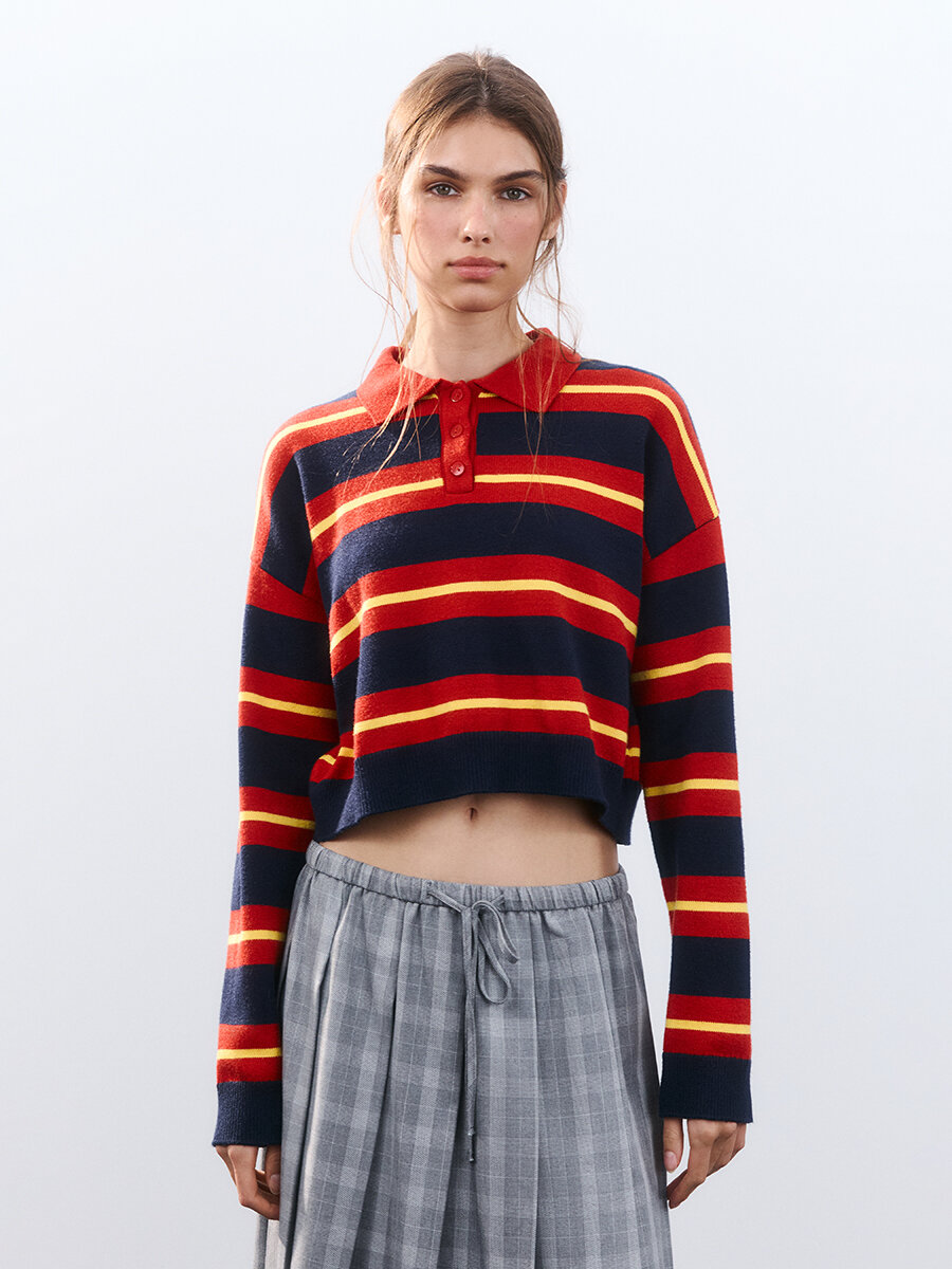 Джемпер Befree Young Casual, размер S, красный принт — фото 1