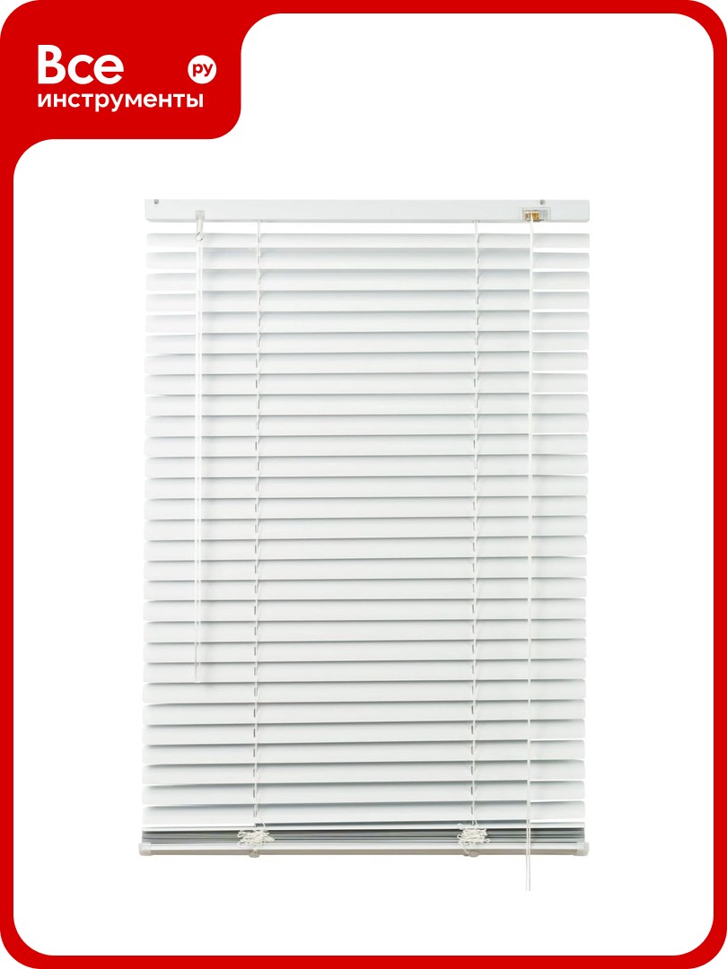 Жалюзи алюминиевые ПраймДекор белые 70x150 см 48070001