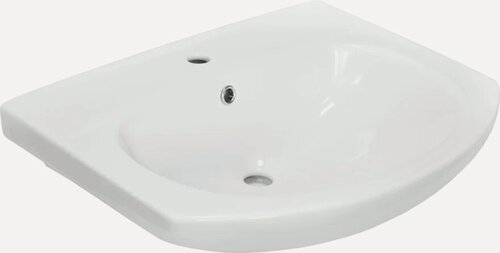 Изображение товара Мебельная раковина Sanita Лагуна 65 фарфоровая, раковина для ванной, со сливом-переливом, белая, полукруглая